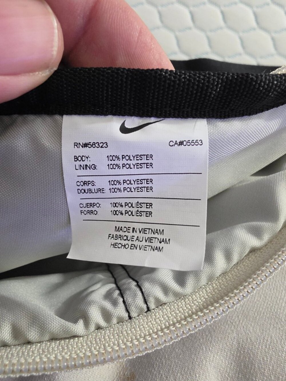 Nike Heritage Waist Pack Cream Black Strap - Picture 4 of 5